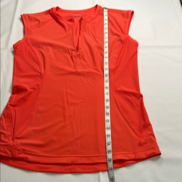 Athleta Orange Sleeveless Muscle Tee Relaxed Fit - Picture 4 of 5